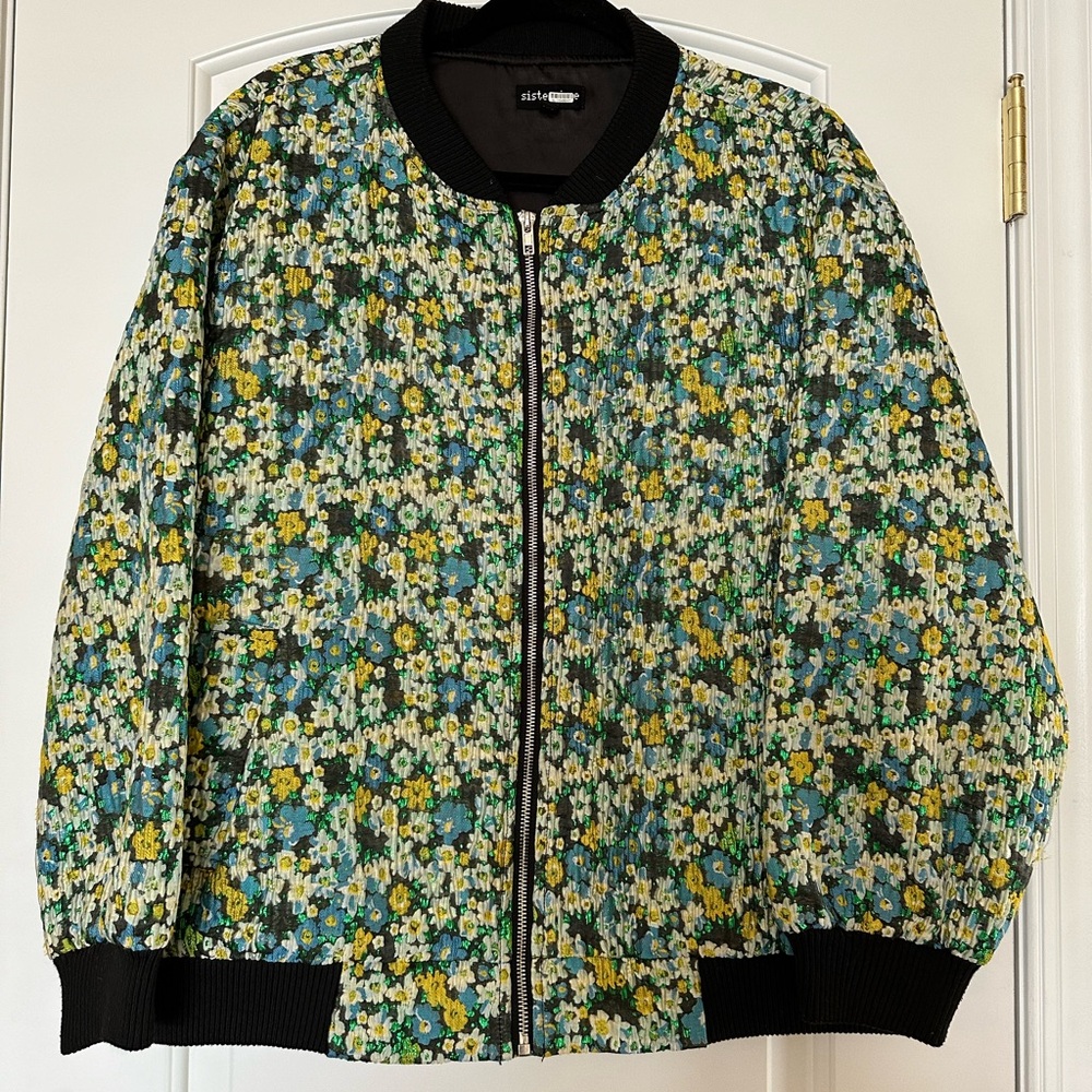 Sister Jane Floral Bomber Jacket Medium
